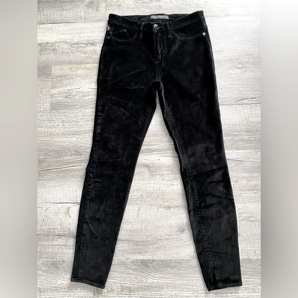 Rock & Republic Kashmiere Velvet Skinny Pants Leggings Size 8L